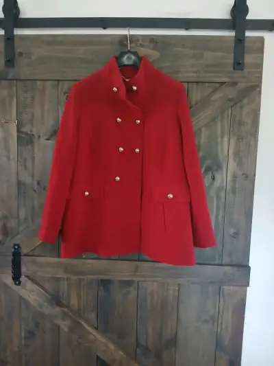 Abrigo rojo elegante para mujer Ma Griffe - miniatura 1