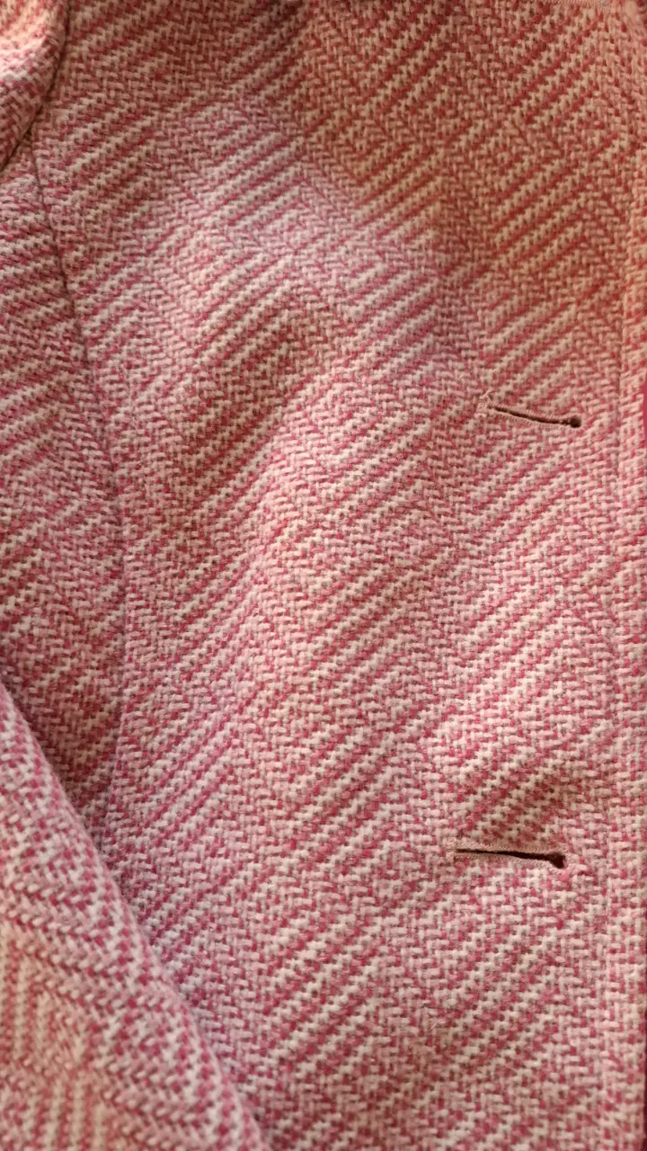Abrigo de lana rosa para mujer talla XL - 4