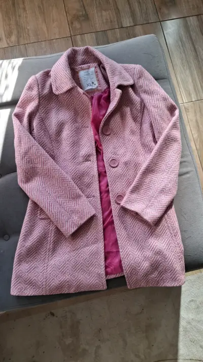 Abrigo de lana rosa para mujer talla XL - miniatura 6