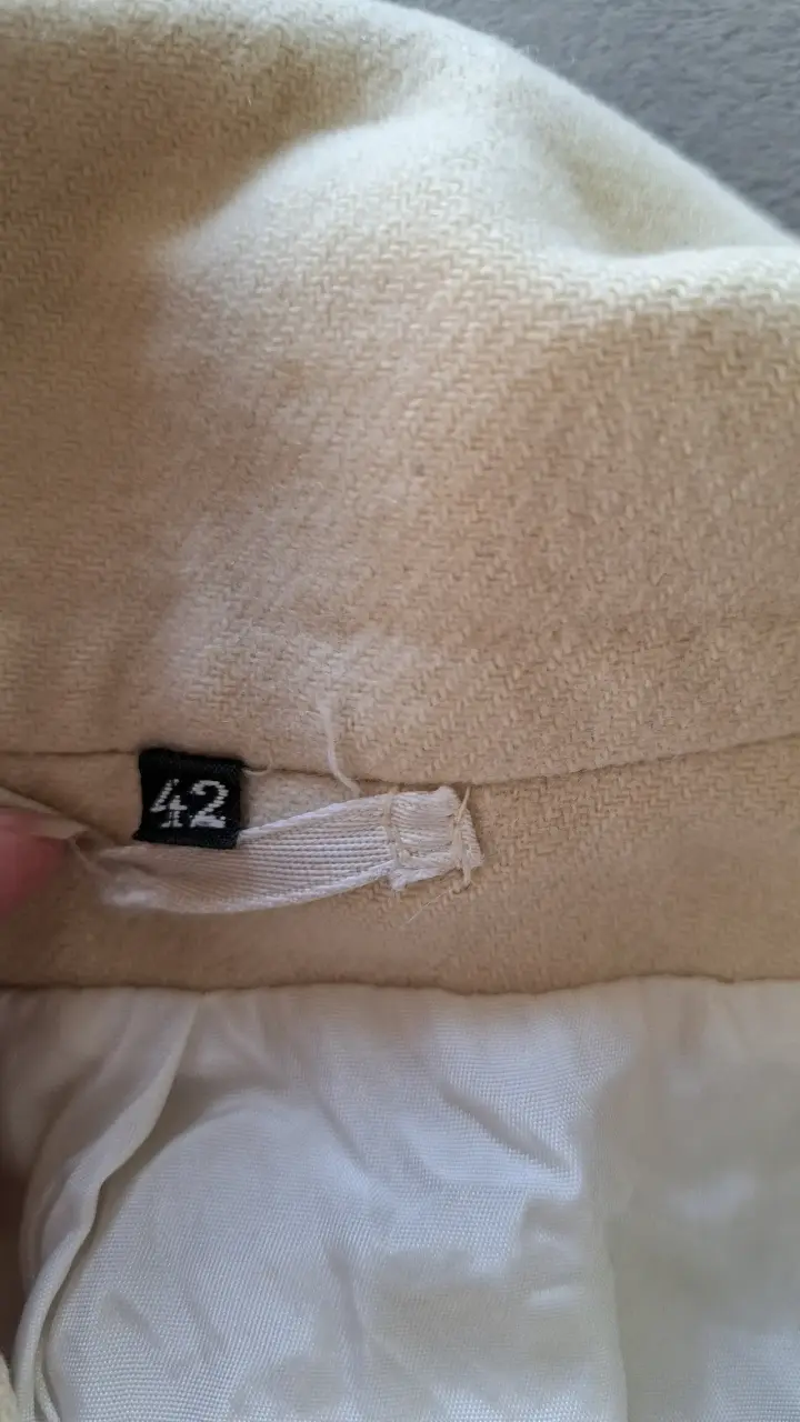 Chaqueta beige de algodón para mujer - 5
