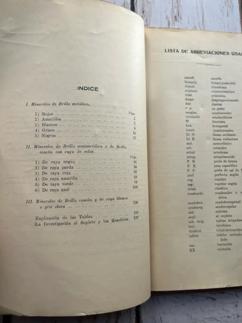 Tablas para la Determinación de los minerales - 4