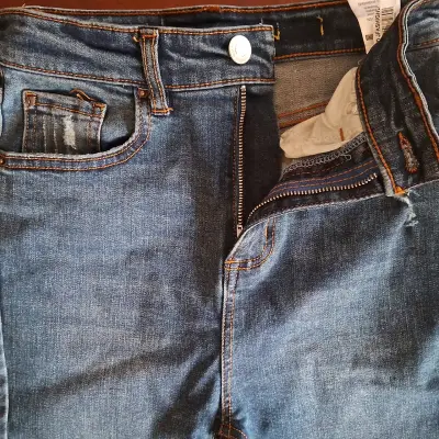 Jeans azul desgastados para mujer Americanino - miniatura 3