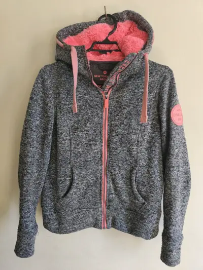 Polerón con capucha Everlast gris rosado Talla XS - miniatura 1