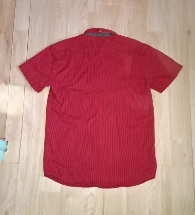 Camisa roja de manga corta Drill Xl para hombre - miniatura 3