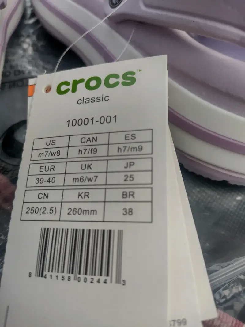 Zuecos Crocs Classic Lavanda Talla 7 - 6