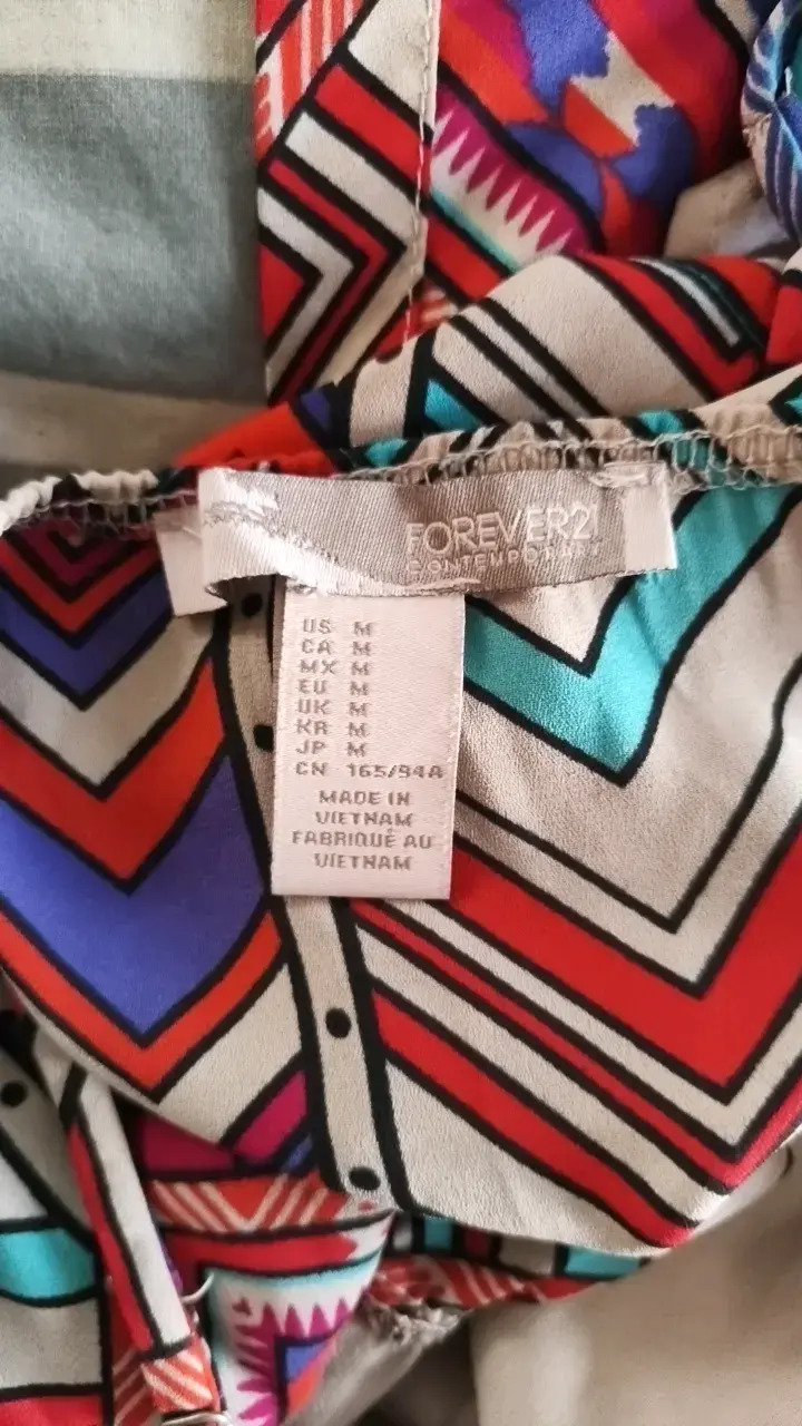 Vestido estampado multicolor Forever 21 - 3