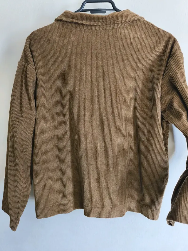Chaqueta cotele marrón para mujer - 3
