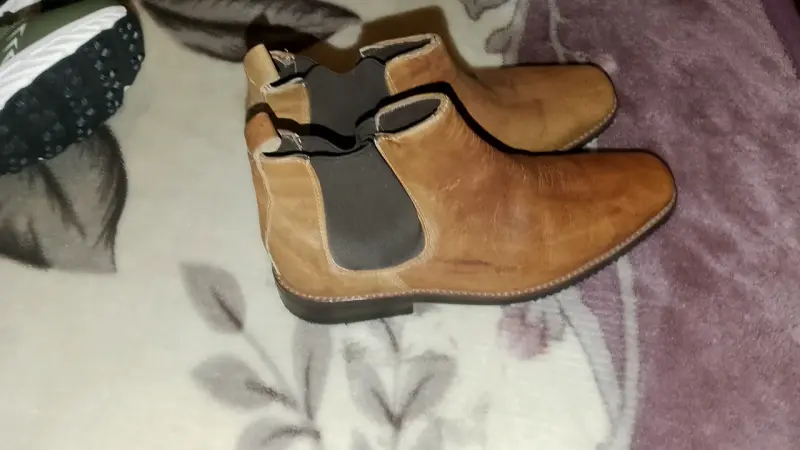 Botines de cuero marrón para hombre - 2