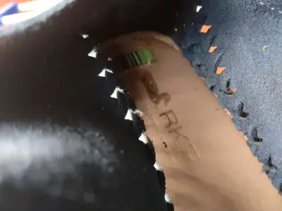 Zapatos de cuero trenzado azul para hombre - miniatura 6