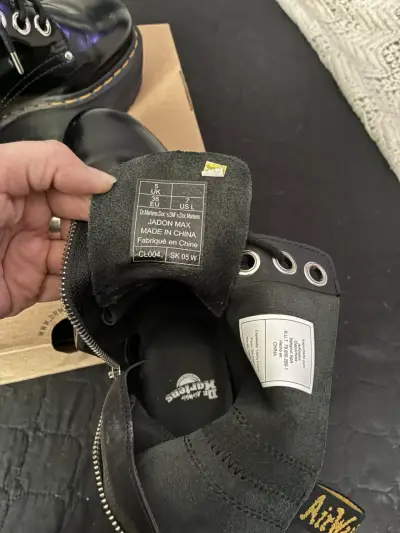 Botas de plataforma negras Dr. Martens Jadon Max - miniatura 4