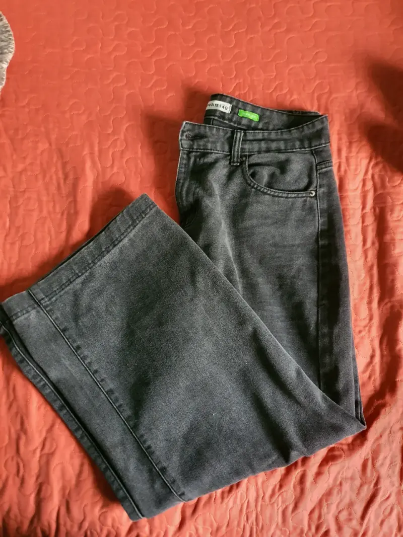 Jeans anchos negros talla 40 - 1