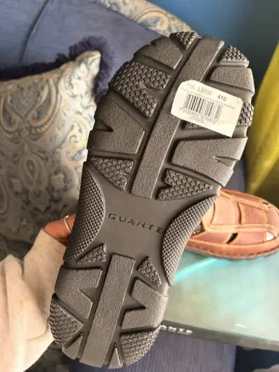 Sandalias de cuero marrón para hombre Guante - miniatura 4