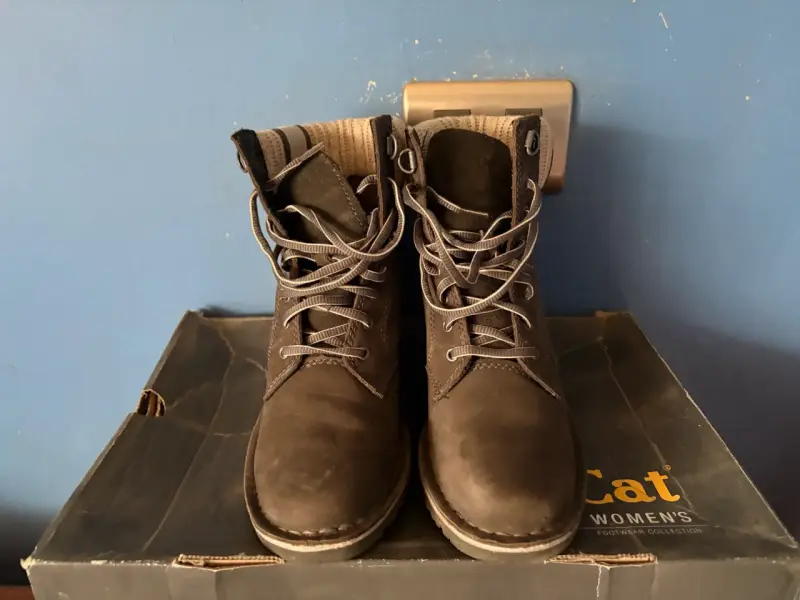 Botas de cuero marrón para mujer Cat - 2