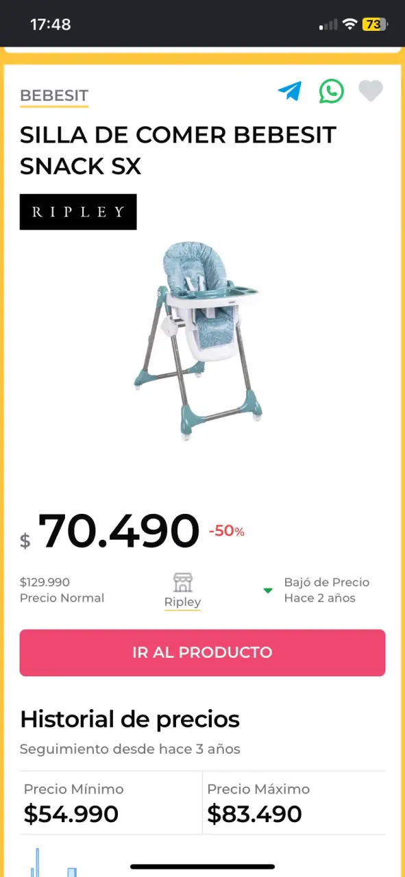 Silla de comer para bebé BEBESIT SNACK SX - 4