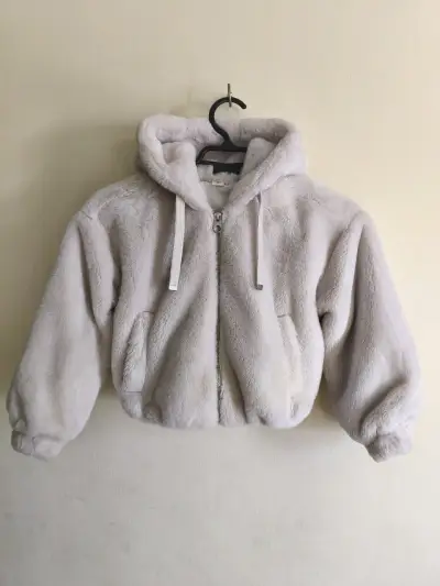 Chaqueta de peluche con capucha para niña talla 8 - miniatura 1