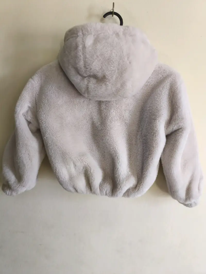 Chaqueta de peluche con capucha para niña talla 8 - 3