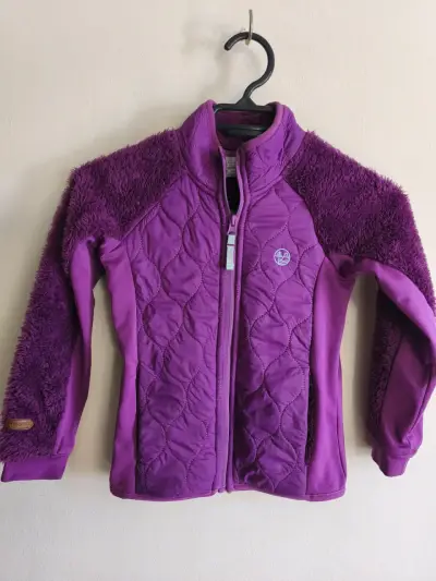 Chaqueta de niña morada ficcustex con forro polar - miniatura 1
