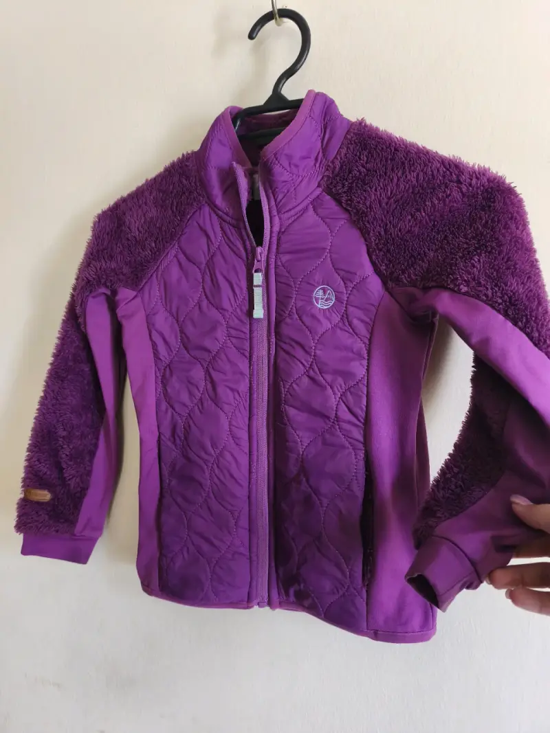 Chaqueta de niña morada ficcustex con forro polar - 2