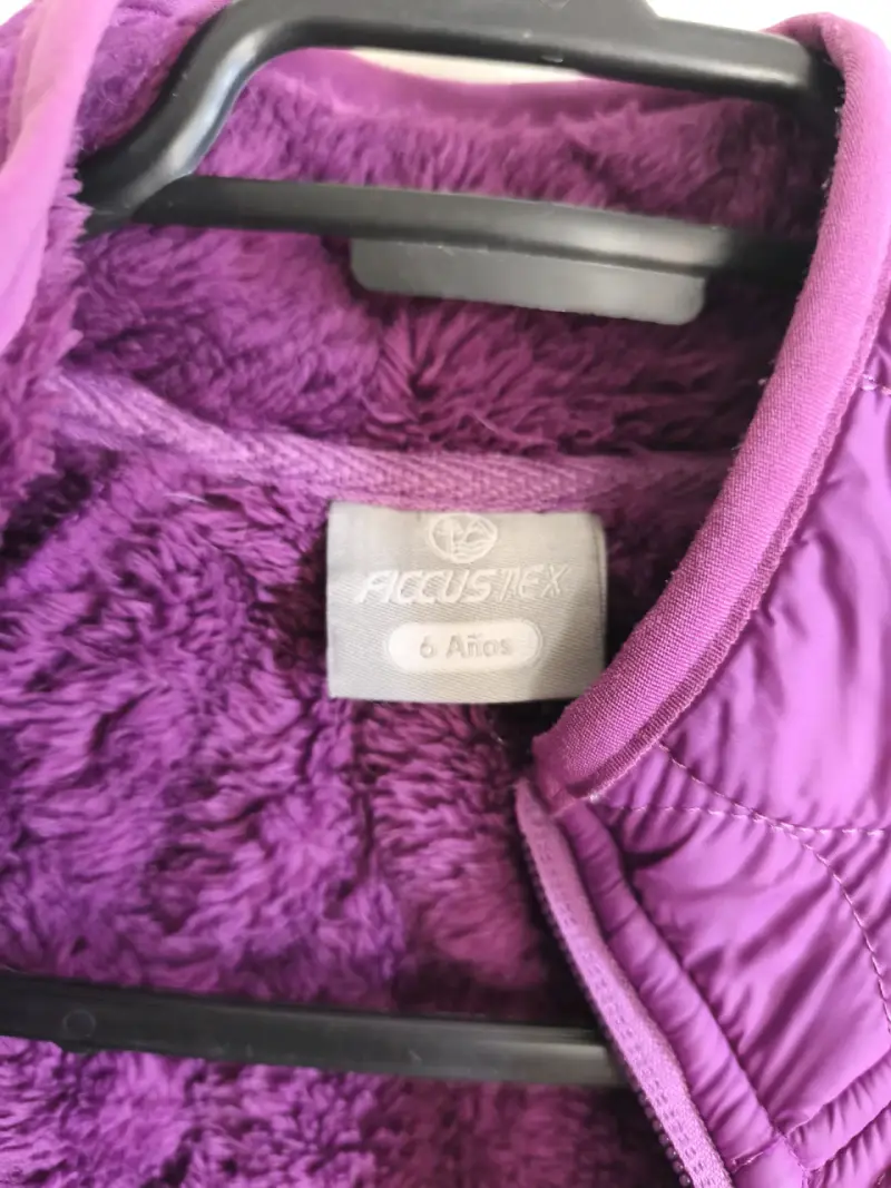 Chaqueta de niña morada ficcustex con forro polar - 4