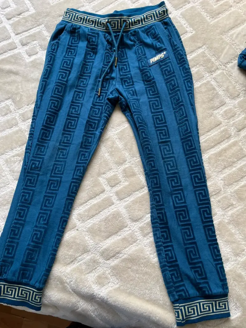Conjunto deportivo Pimps para hombre en negro y azul - 4