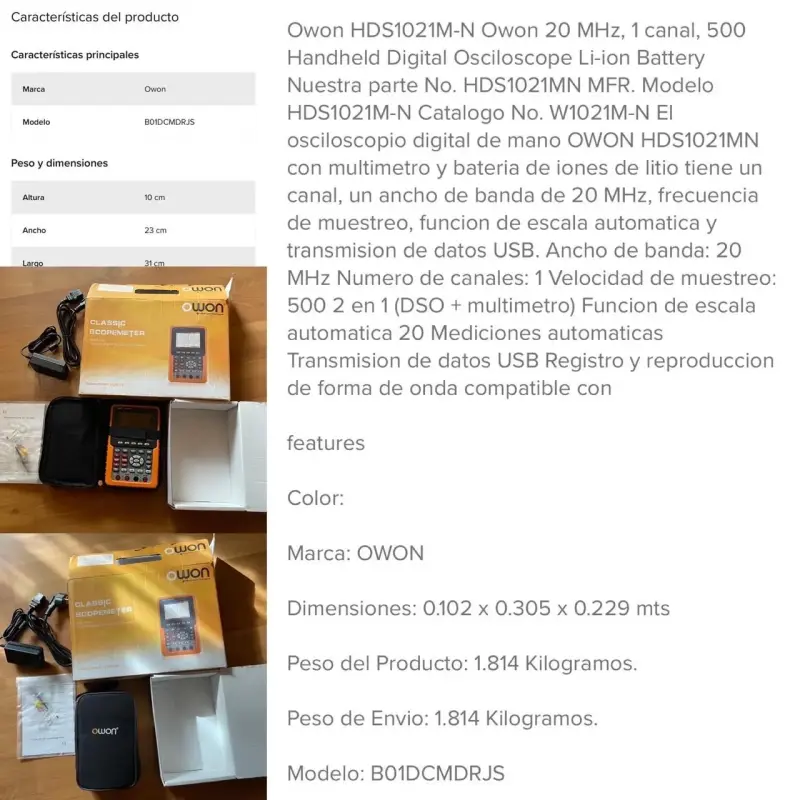 Osciloscopio Digital Portátil Owon HDS Series - 2