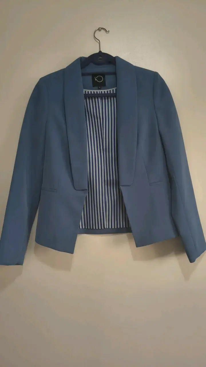 Blazer azul para mujer talla 36 - 3
