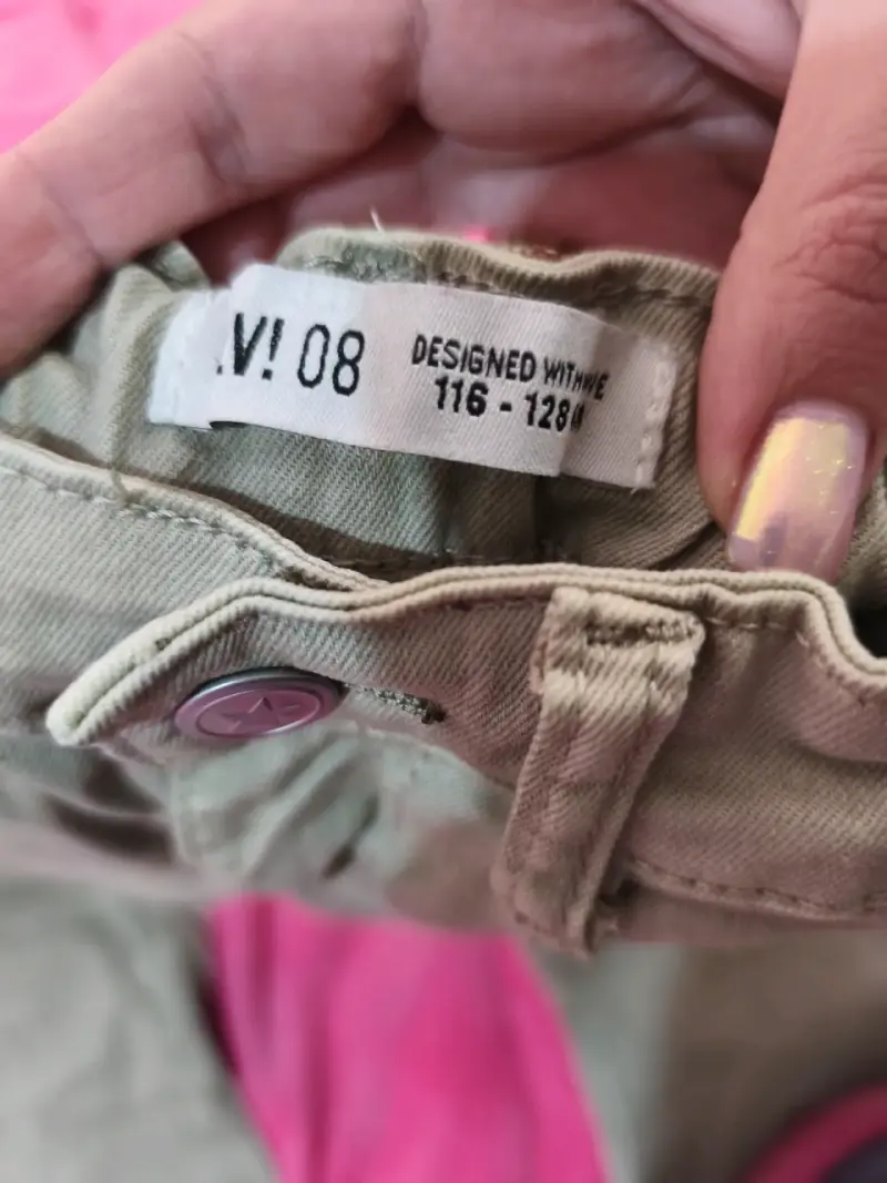 Jeans cargo para niña color caqui - 3