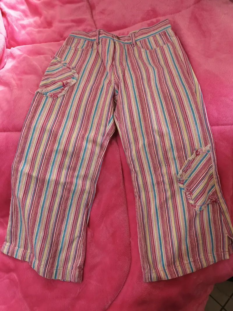 Pantalones rayados para niña Colloky talla 8 - 1