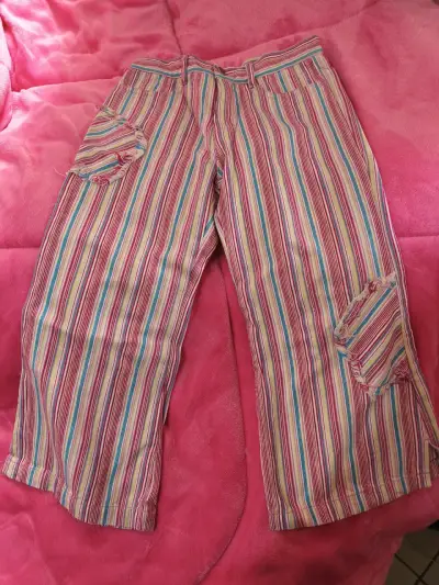 Pantalones rayados para niña Colloky talla 8 - miniatura 1