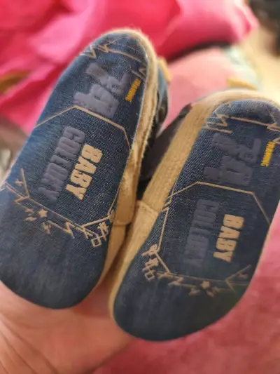 Zapatos de bebé Colloky denim con velcro - miniatura 3
