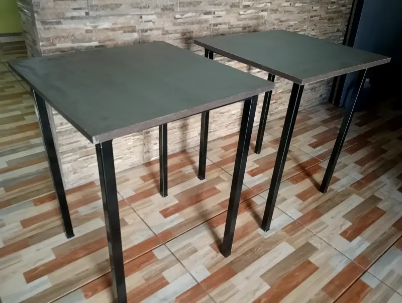 Mesa estructura metálica, cubierta melamina 18mm - 1