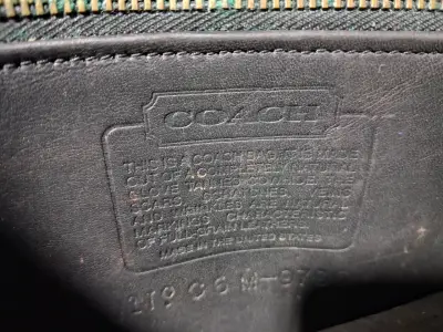 Bolso de cuero negro Coach vintage - miniatura 3