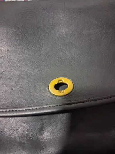 Bolso de cuero negro Coach vintage - miniatura 4