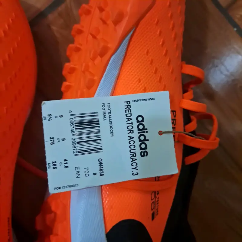 Zapatillas de fútbol Adidas Predator naranja y negro - 2