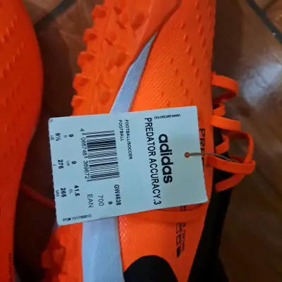 Zapatillas de fútbol Adidas Predator naranja y negro - miniatura 2