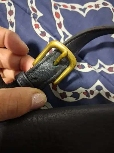 Bolso de cuero negro Coach vintage - miniatura 6