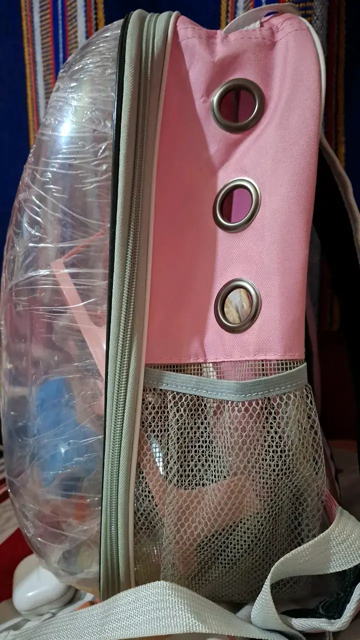 Mochila transportadora para mascotas rosa - 3