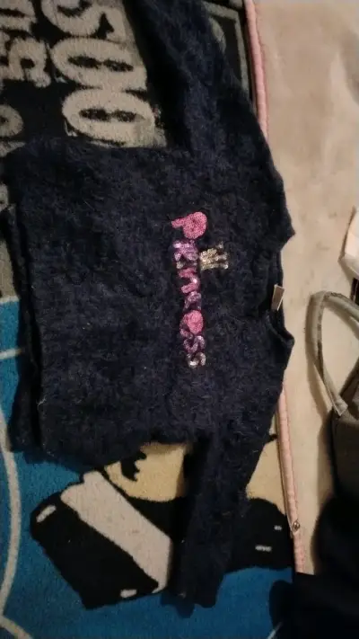 Suéter de niña azul con lentejuelas 'Princess' - miniatura 1