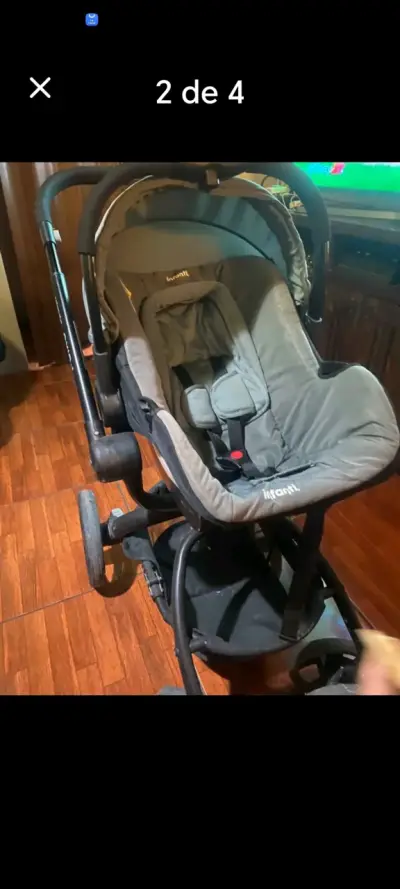 Coche de bebé Infanti gris en buen estado - miniatura 1