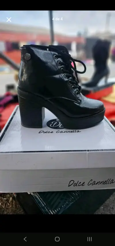 Botines de Tacón Negro N35 - miniatura 1