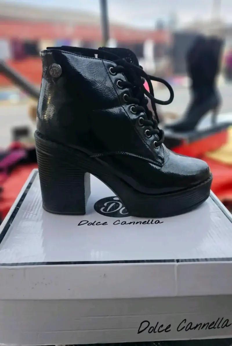 Botines de Tacón Negro N35 - 2