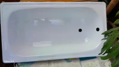 Tina de baño blanca de acero esmaltado - miniatura 3