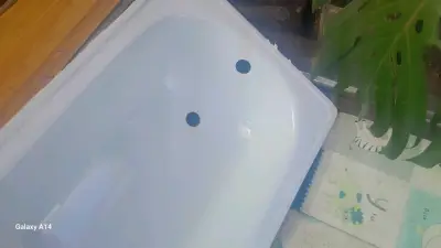 Tina de baño blanca de acero esmaltado - miniatura 4