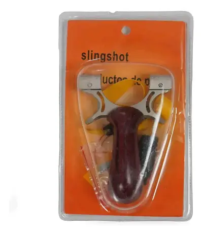 Resortera profesional con mango de madera y mira láser - miniatura 1