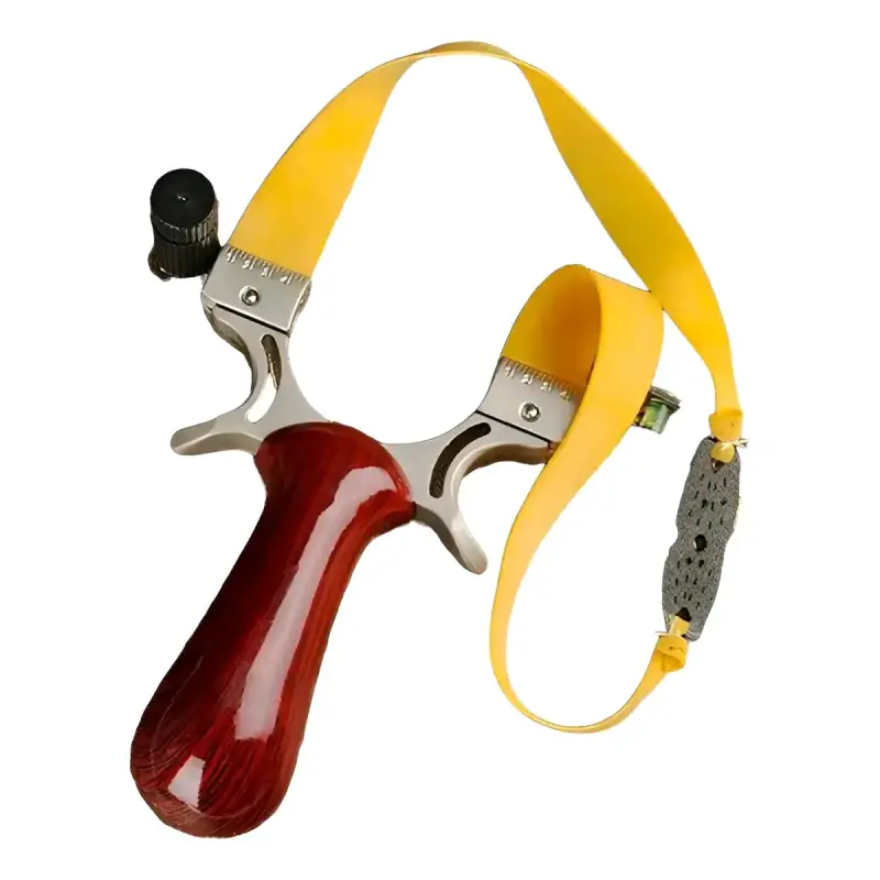 Resortera profesional con mango de madera y mira láser - 6