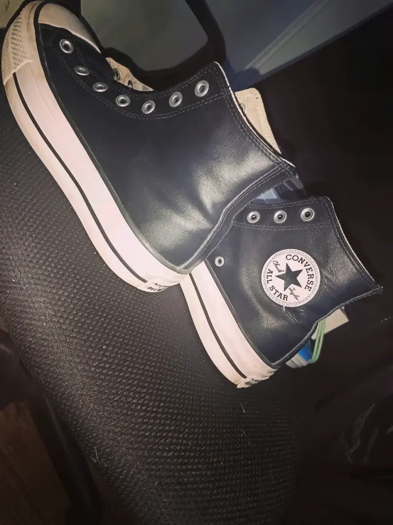 Zapatillas negras altas Converse All Star - 4