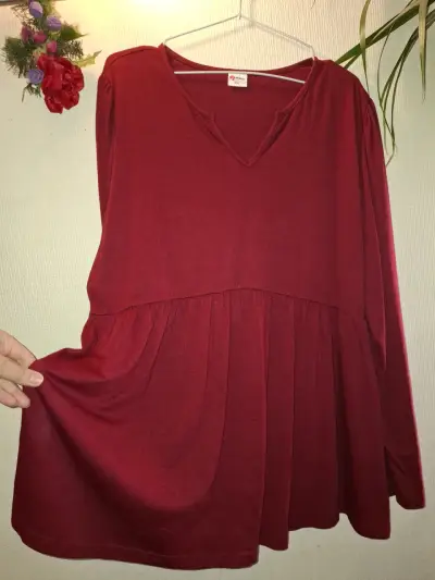 Blusa roja de manga larga talla XXL - miniatura 1