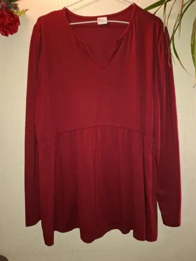 Blusa roja de manga larga talla XXL - miniatura 2