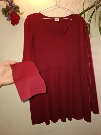 Blusa roja de manga larga talla XXL - miniatura 3
