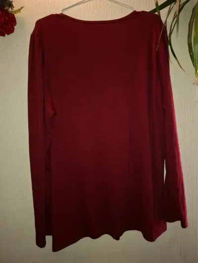 Blusa roja de manga larga talla XXL - miniatura 5